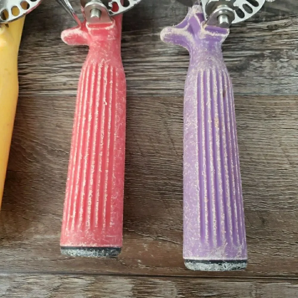 Volrath Ice Cream Scoops Set Of 4 Blue Red Yellow Purple Handle Stainless